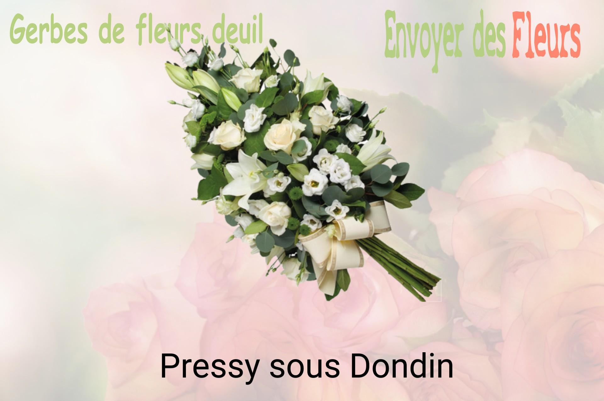 Gerbe de fleurs de deuil livrée à Pressy-sous-Dondin